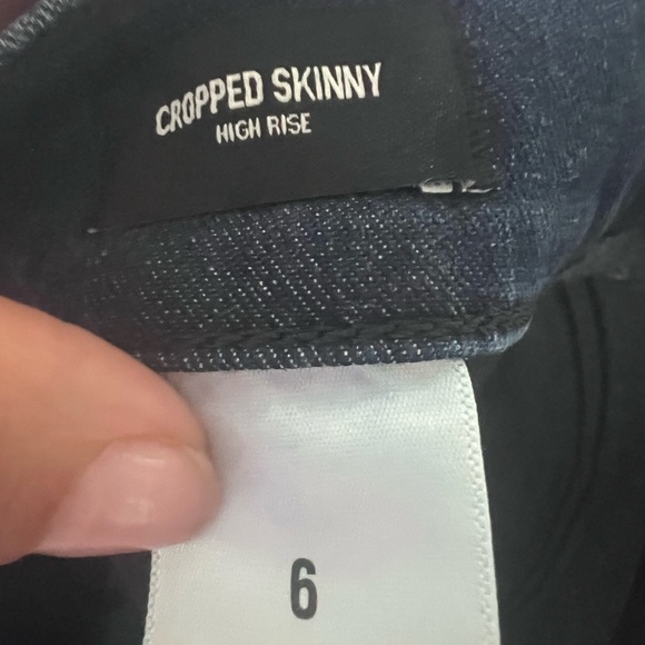 Express Dark Indigo Women's Cropped High Rise Skinny Jeans Size 6 NWT - Picture 6 of 8